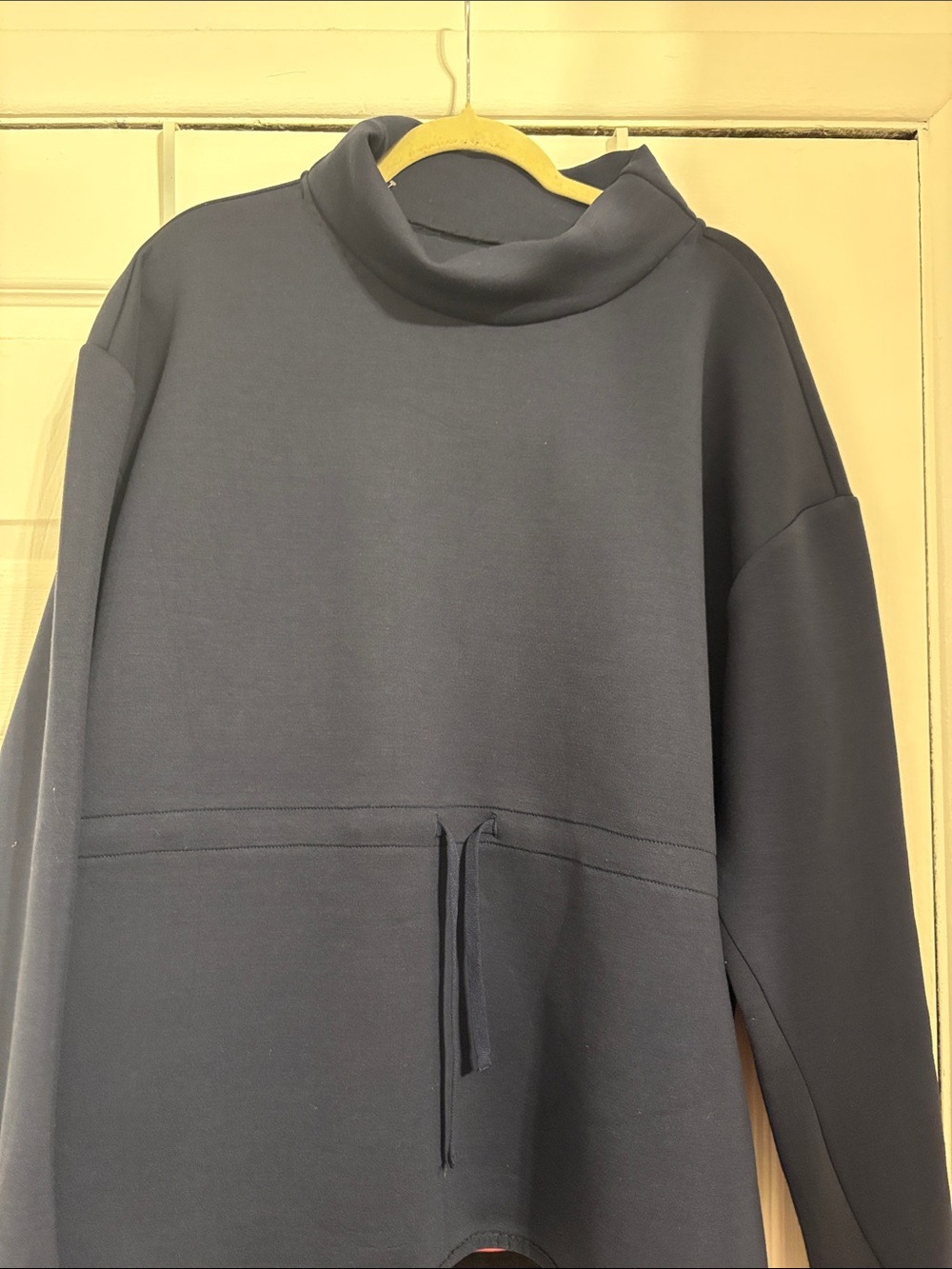 Zuda Navy Funnel Neck Sweater - Minimal Pullover